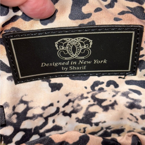 Sharif Green Snakeskin Print Crossbody Purse Chain Handbag Unique Designer - Picture 8 of 12